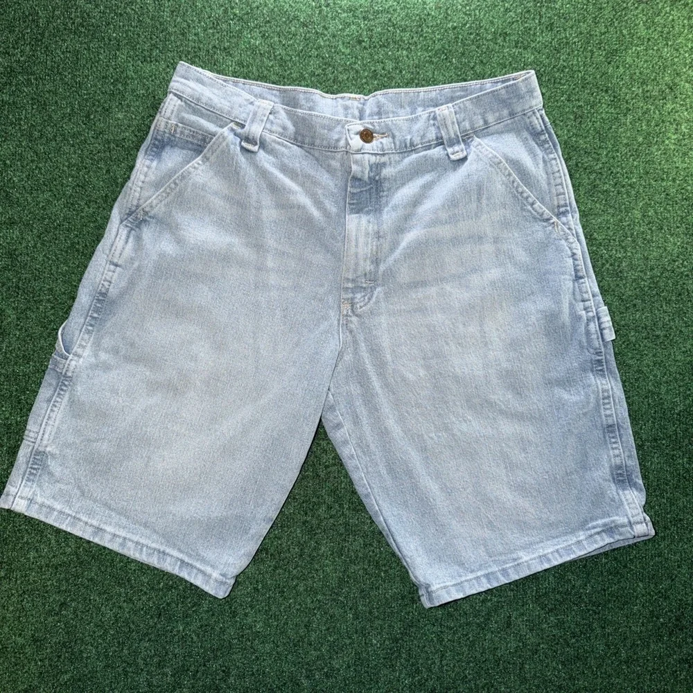 Wrangler Denim Shorts Men's 33L Light Blue Denim Shorts
